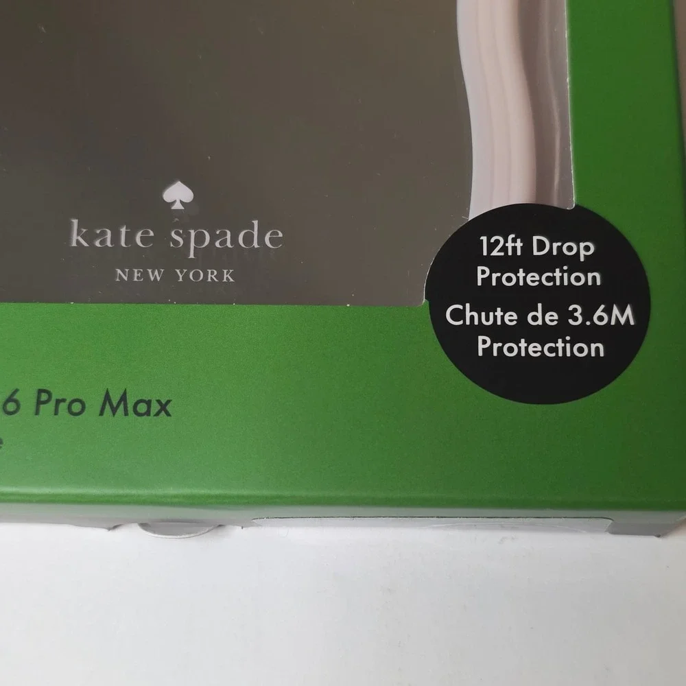 New Kate Spade New York Wavy Case Mirrored iPhone 16 Pro Max MagSafe Light Pink